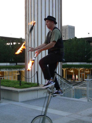 6 Foot Unicyle and Torches